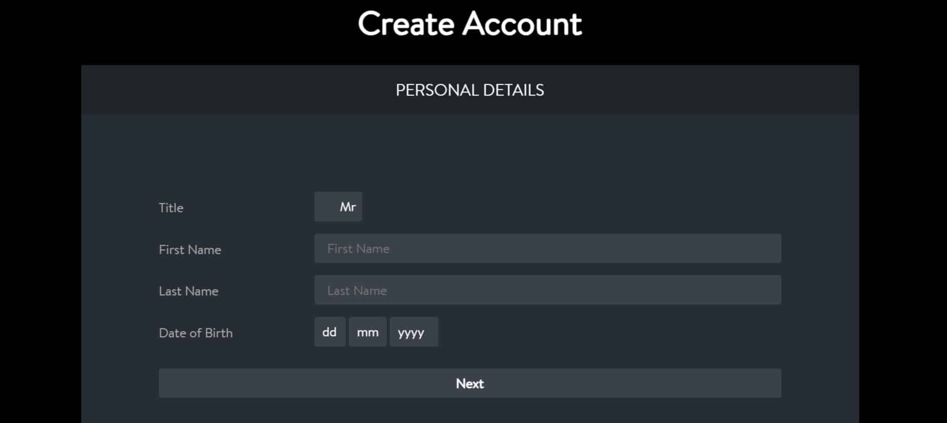 Hippodrome Casino Personal Details for Account Verification