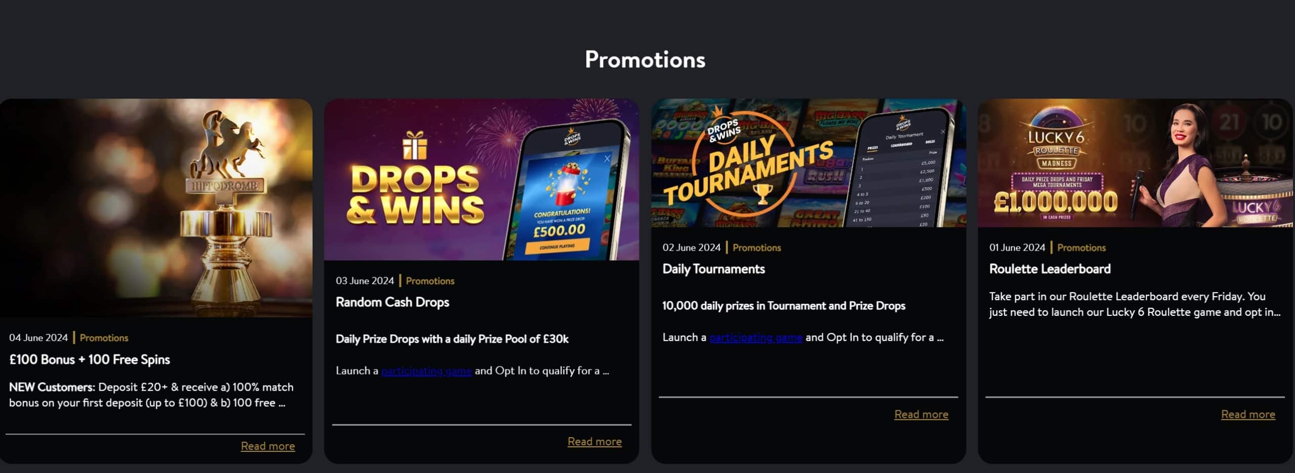 Bonuses and Promos at Hippodrome Casino