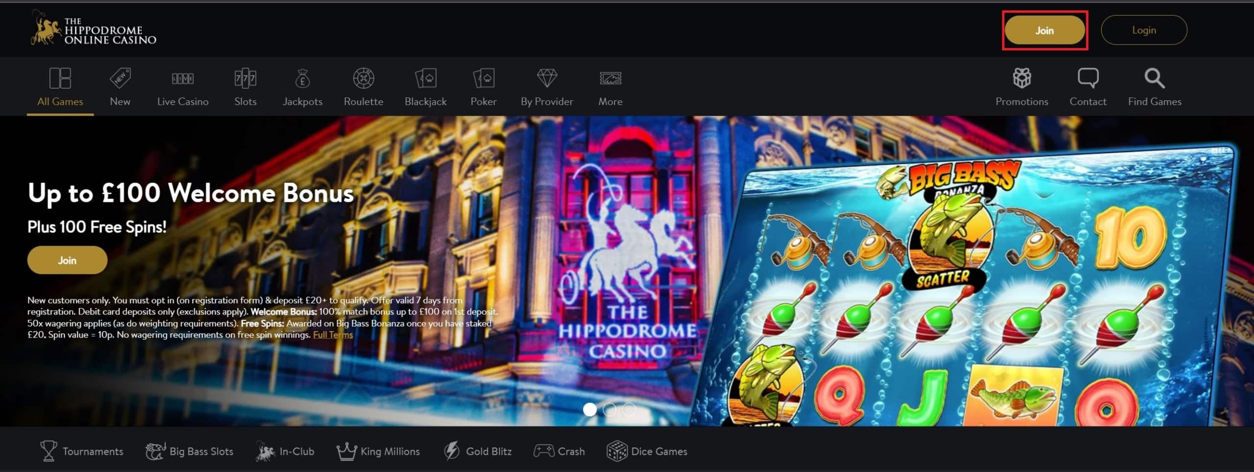 Hippodrome Casino Sign Up Button For Registration