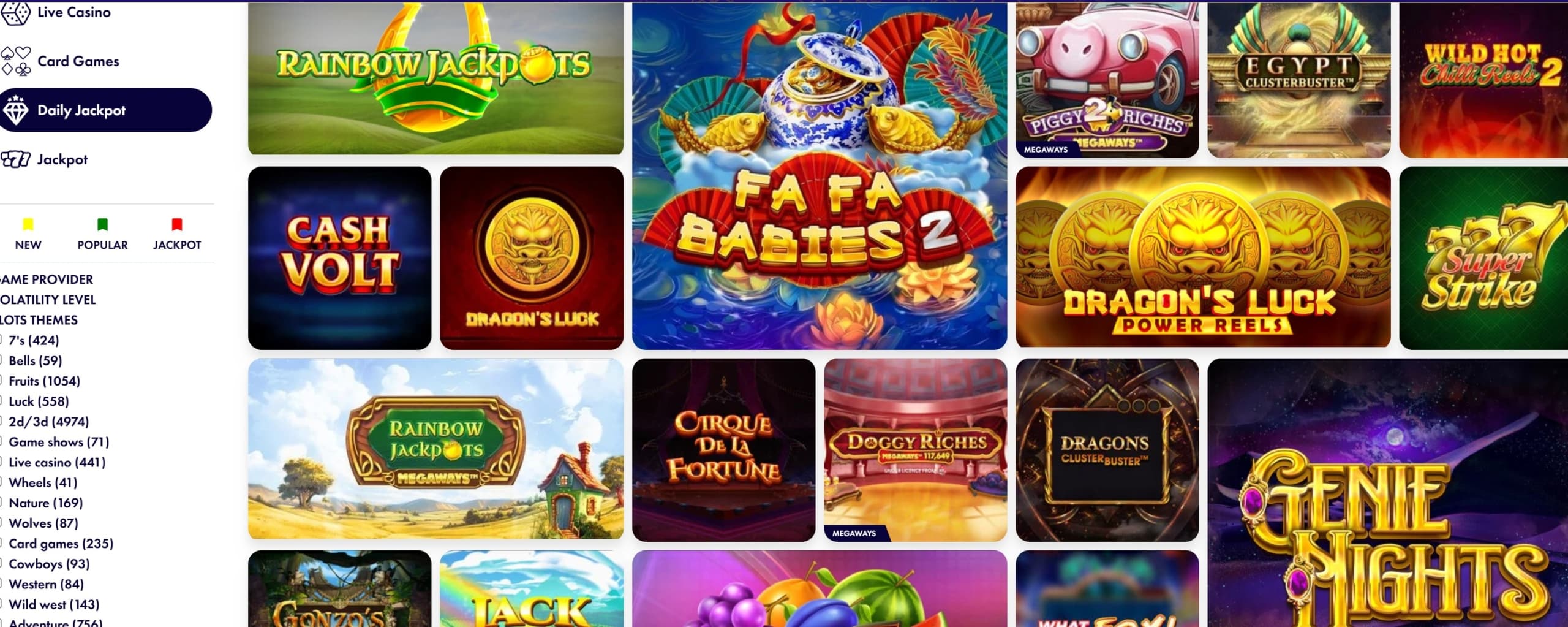 Jackpot Games at Jackpot Star Casino