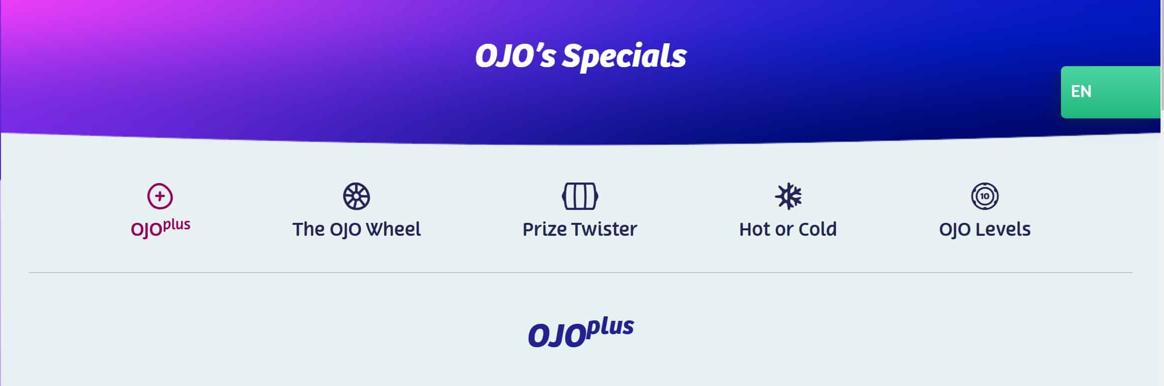 Play OJO's Unique Specials