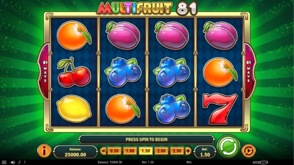 Multifruit 81 by Play'n GO