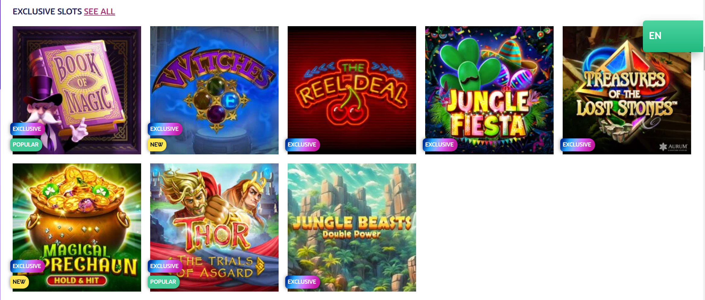 PlayOJO Slot Exclusives