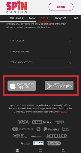 Spin Casino App Download Links