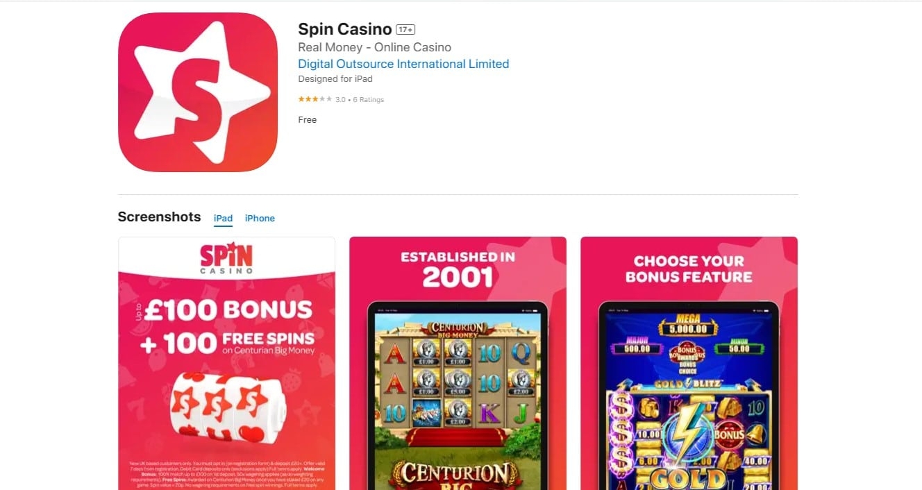 Spin Casino App