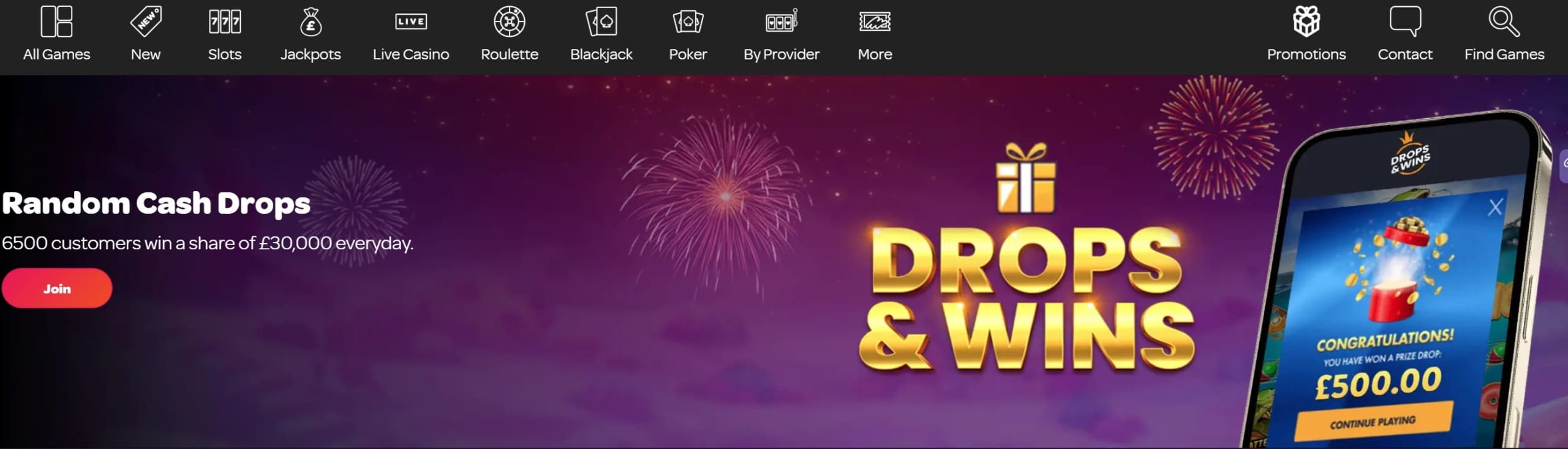 Spin Casino Drops & Wins