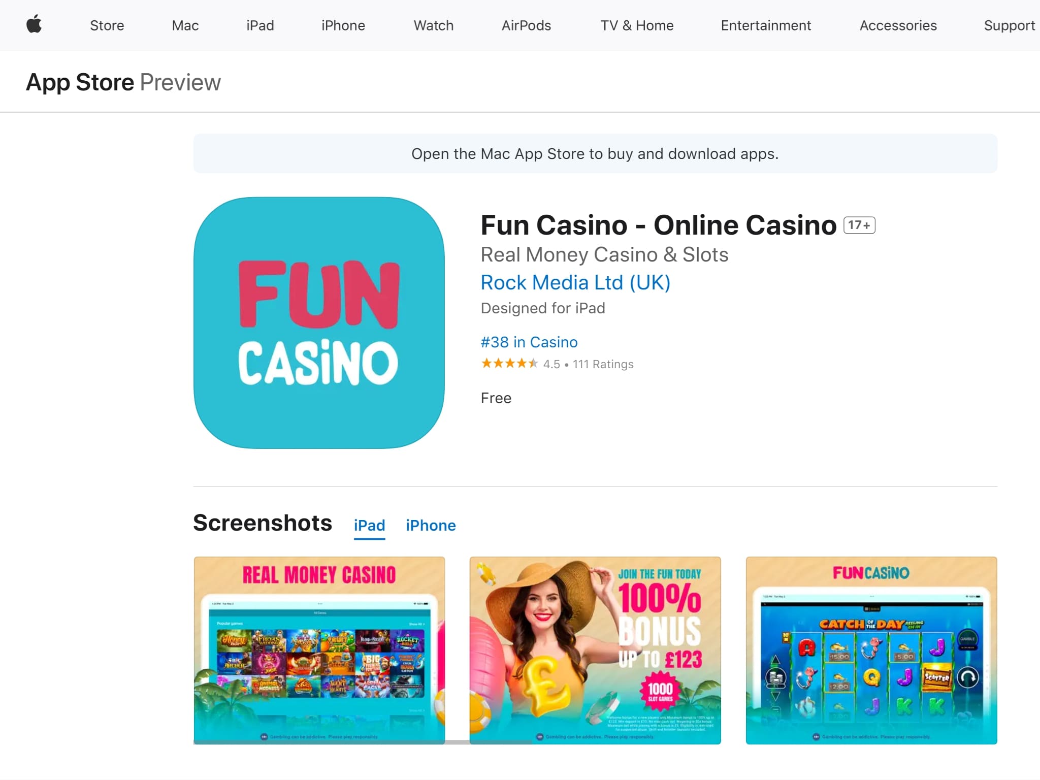 Fun Casino iOS App Download