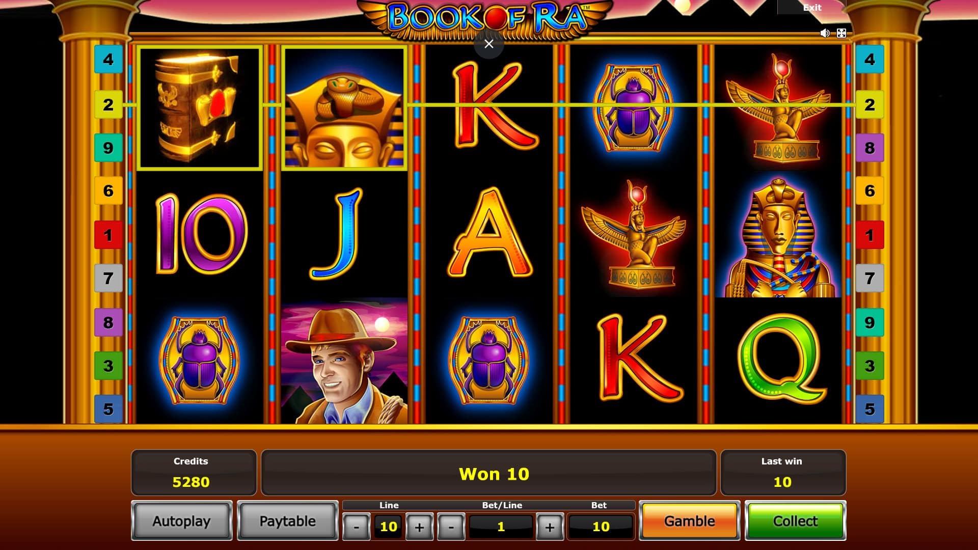 Book of Ra online slot Scatter