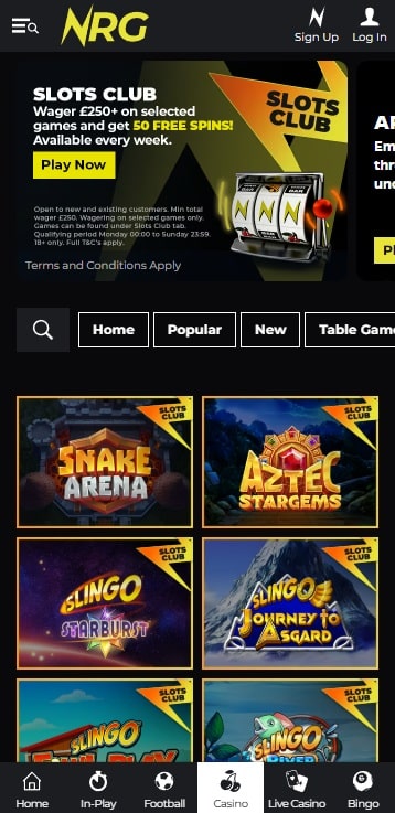 The NRG Casino Slots Club promotion