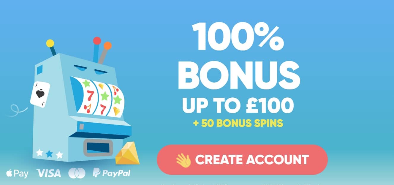 The PlayFrank welcome bonus offers 100% up to £100 and 50 free spins