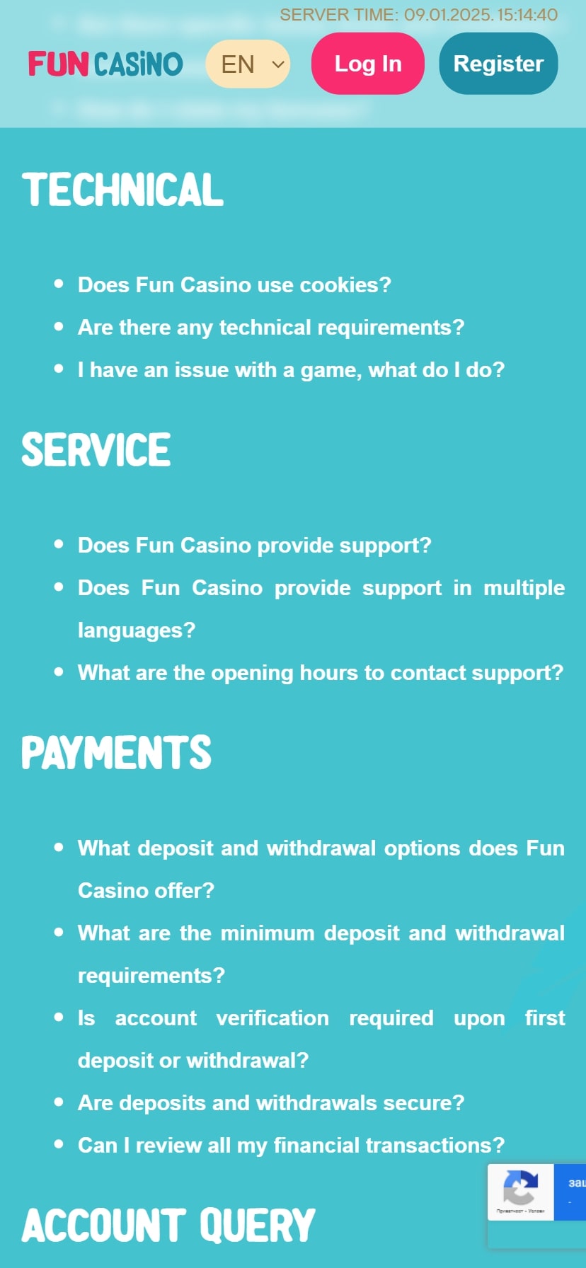 Fun Casino FAQ