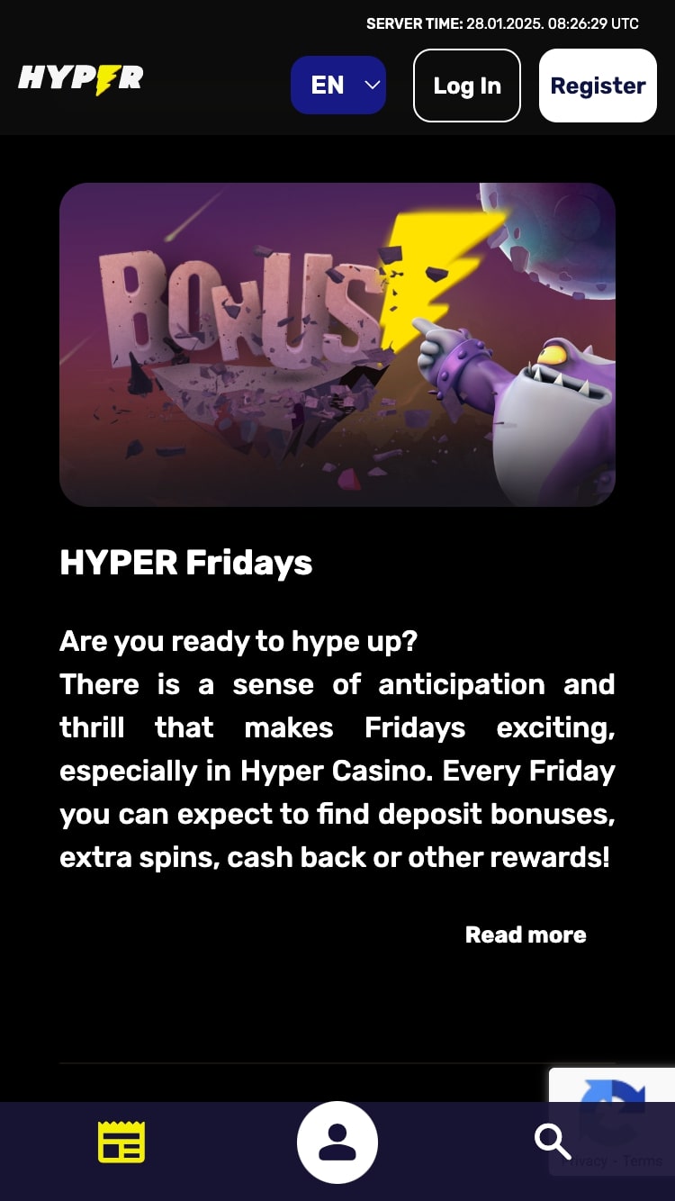 Hyper Casino Mobile Bonuses