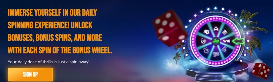 Daily Bonus Wheel at Dream Vegas