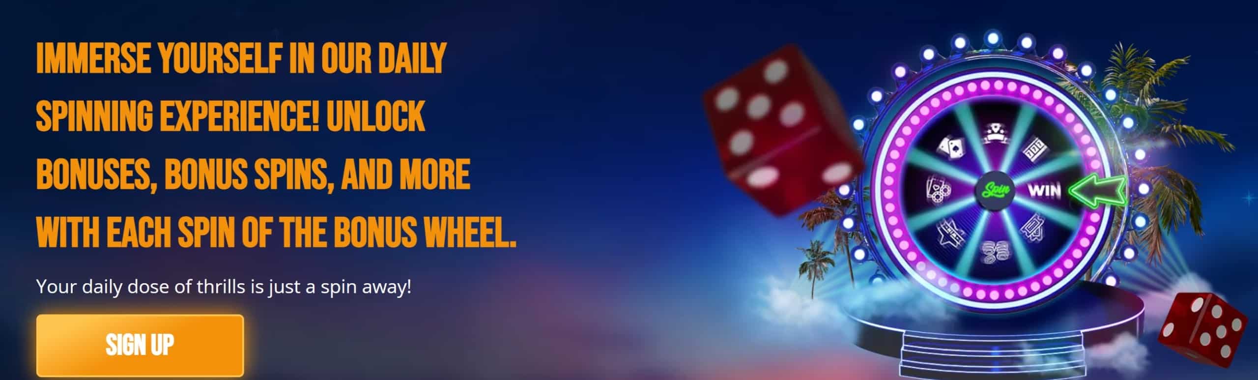 Daily Bonus Wheel at Dream Vegas