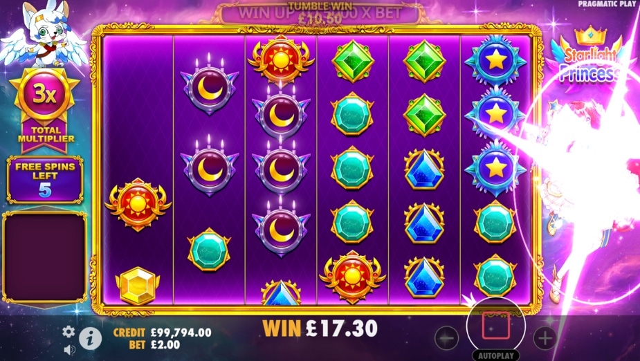 Starlight Princess online slot Multiplier