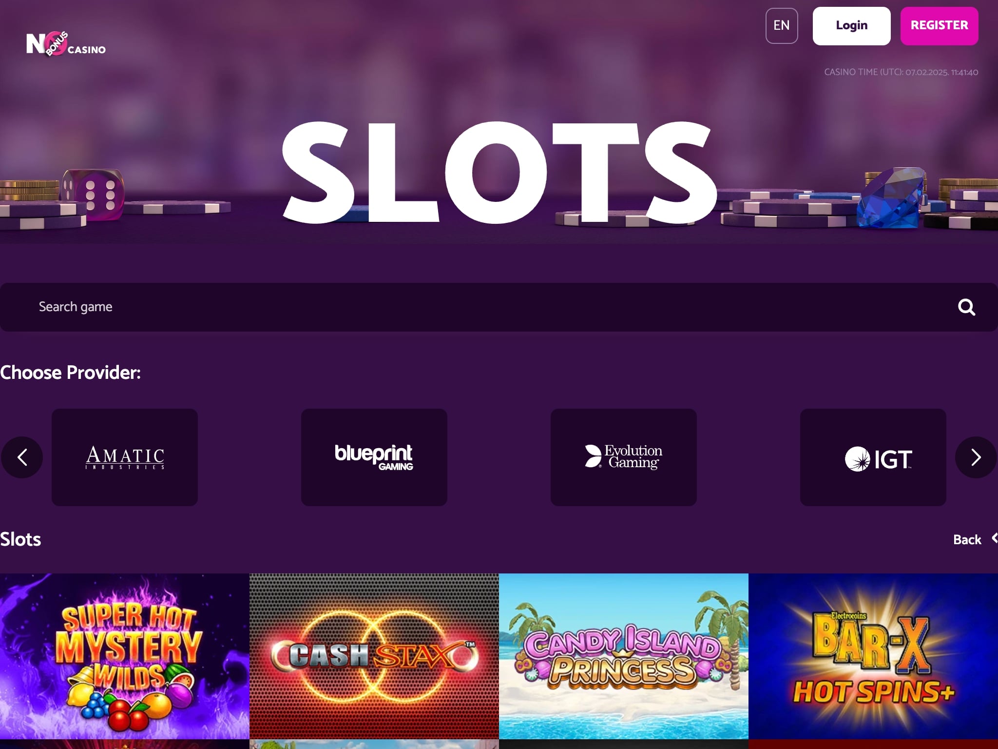 No Bonus Casino Slots