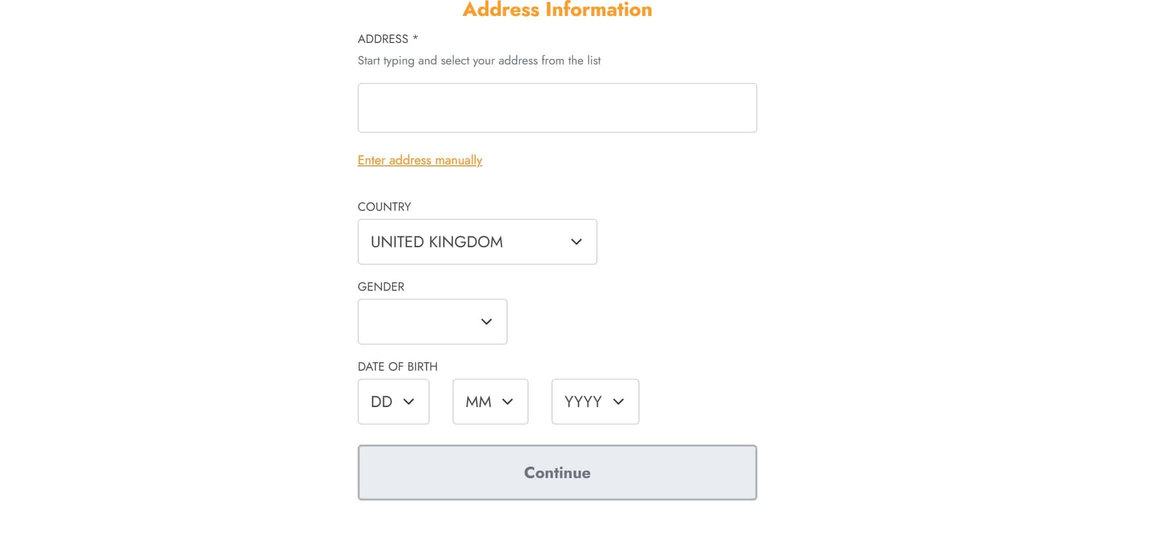 Casimba Casino Address Verification