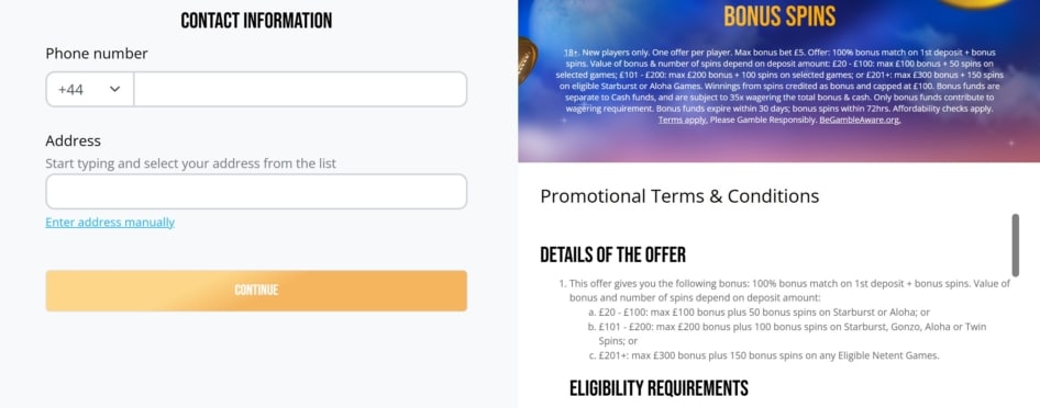 DreamVegas Contact Details