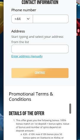 Mobile Contact Info