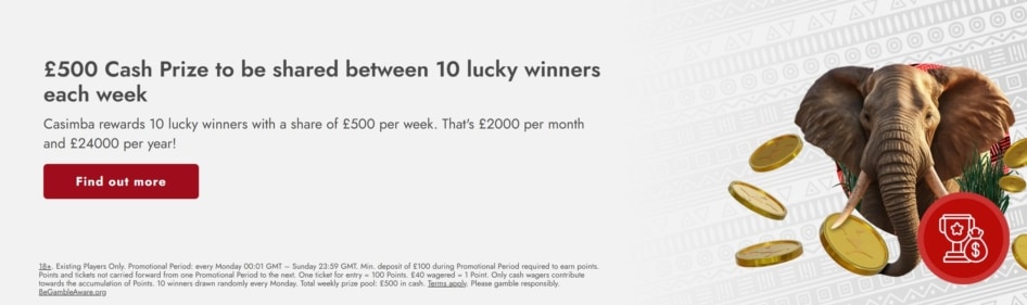 Weekly Bonuses at Casimba Casino