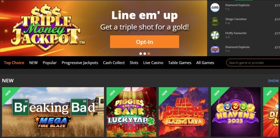 Jackpot.com Casino Homepage