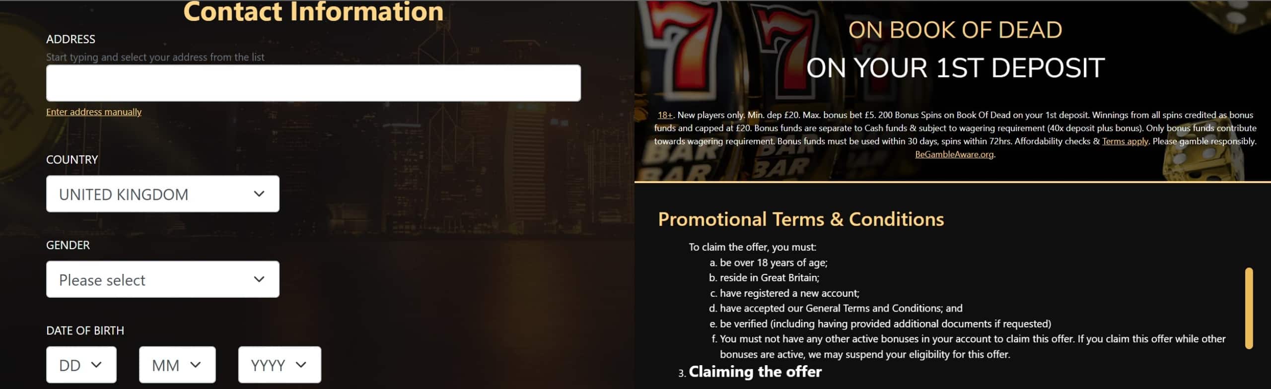 Account Verification Details at Jackpot Village Casino, Featuring Address and Email Verification