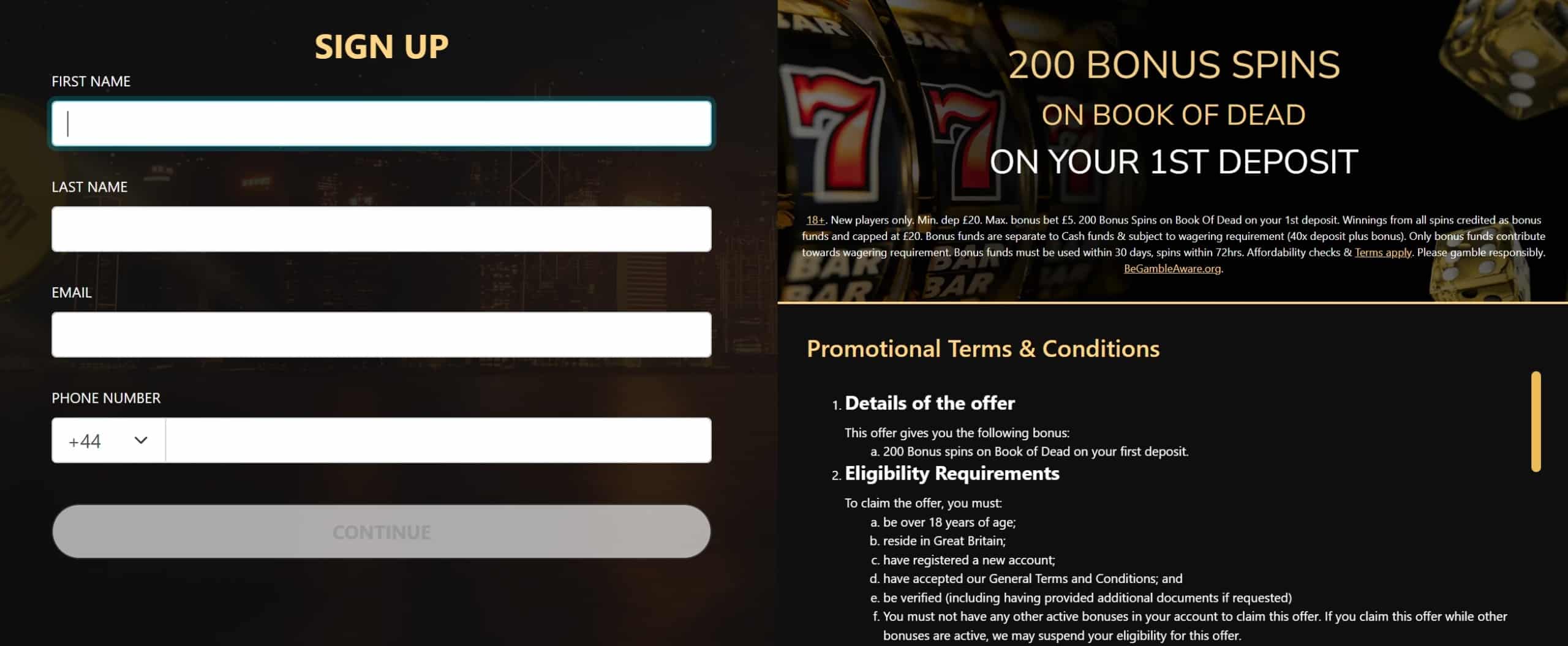 Registration Details at Jackpot Village
