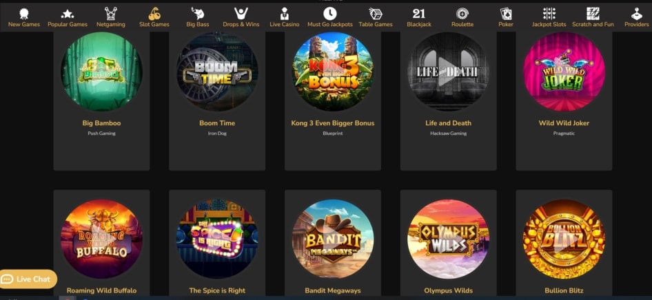 Overview of Online Slot Games at Jackpot Village Casino