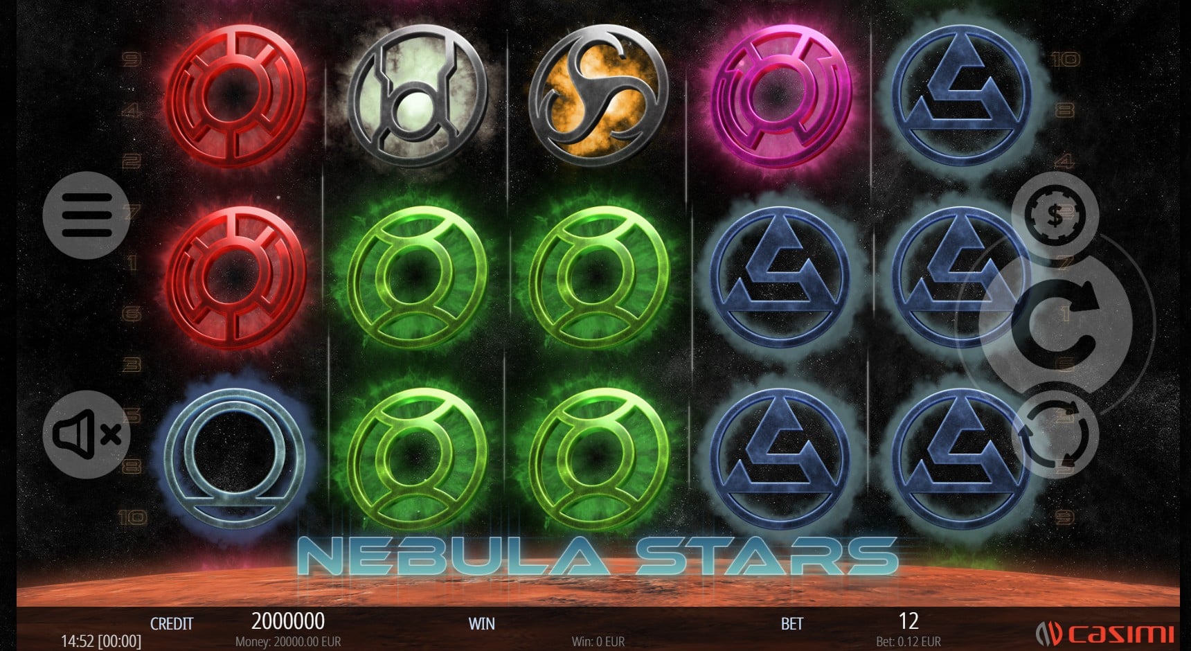 Nebula Stars Slots Casimi Bonusmenu