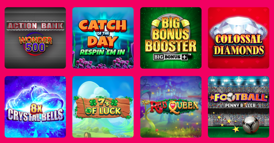 Lovehearts Bingo Homepage Slot Games Bonusmenu