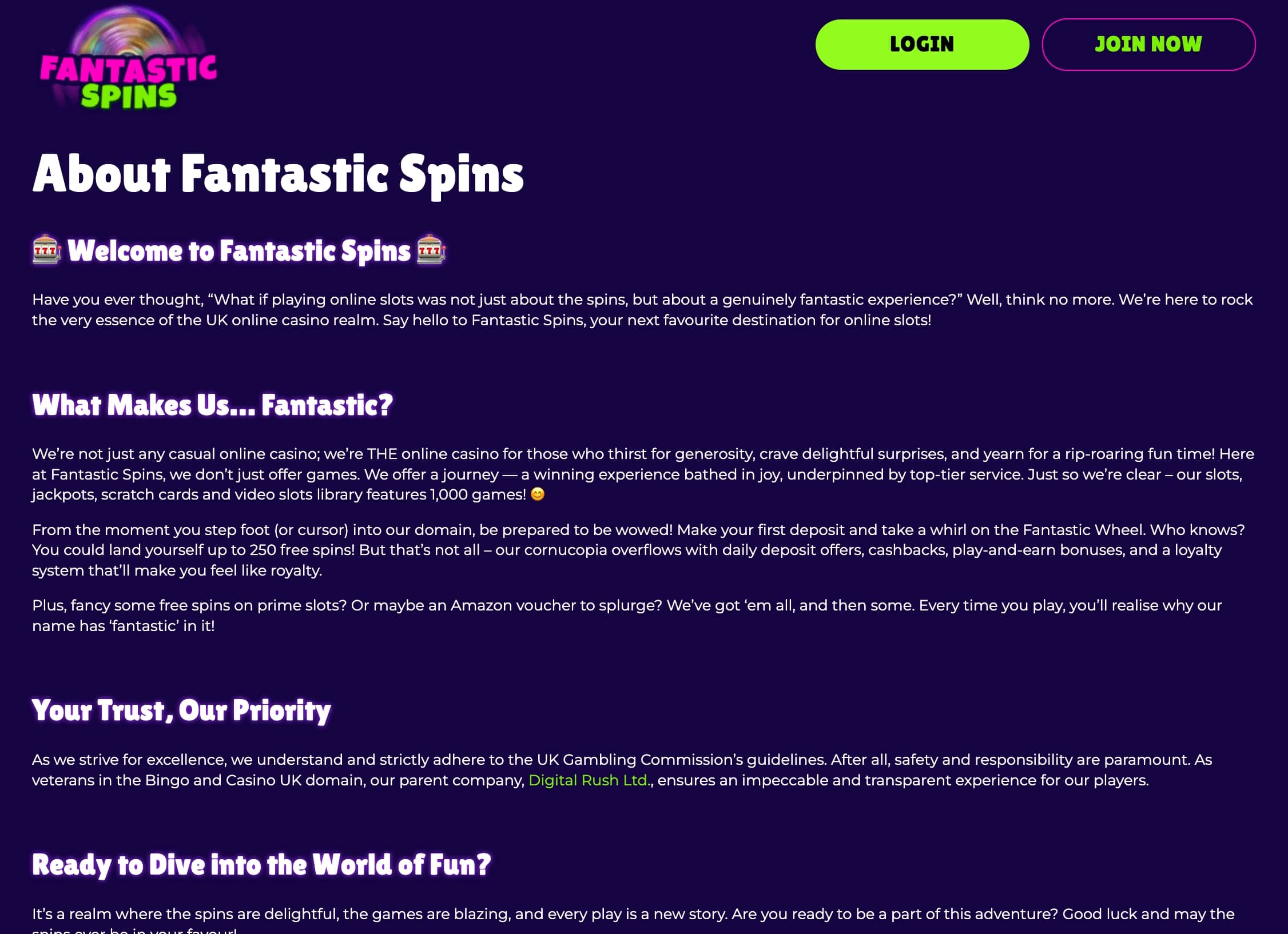 Fantastic Spins Casino Bonuses 2025