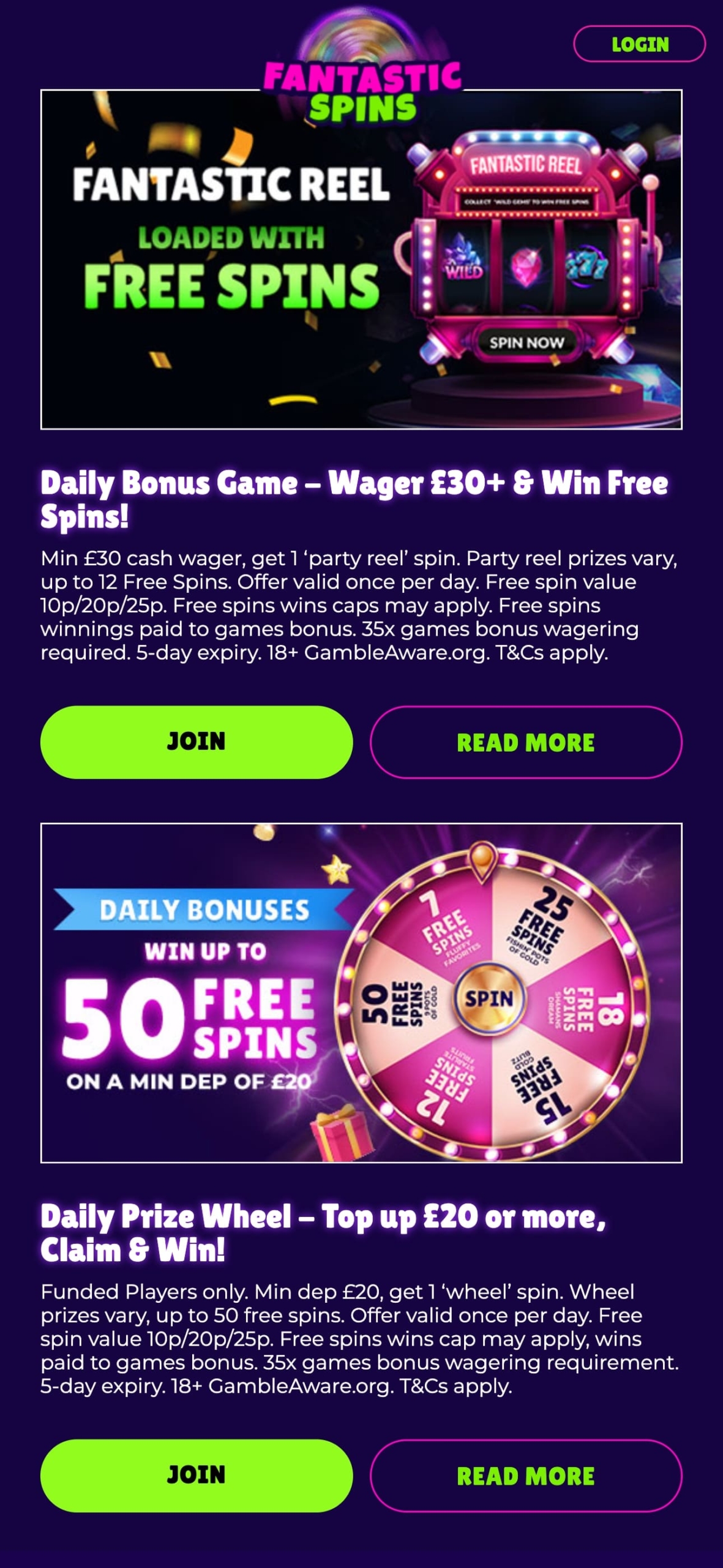 Fantastic Spins Casino Mobile App