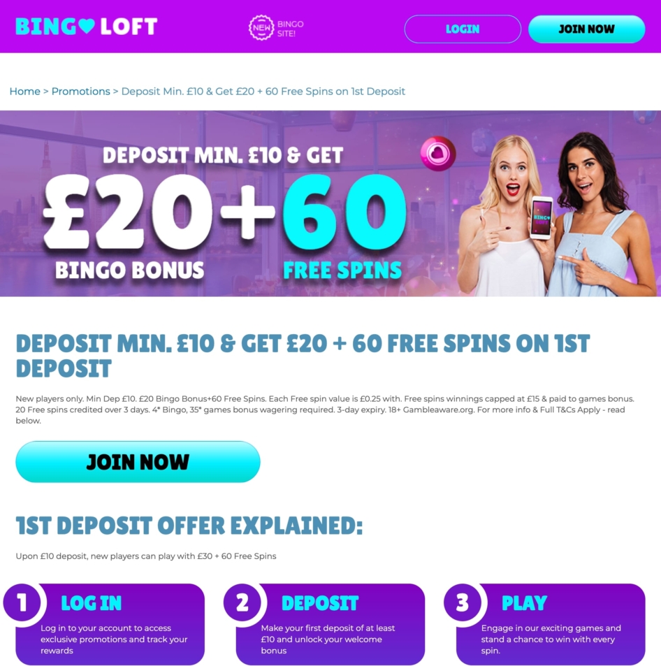 Bingo Loft Welcome Package