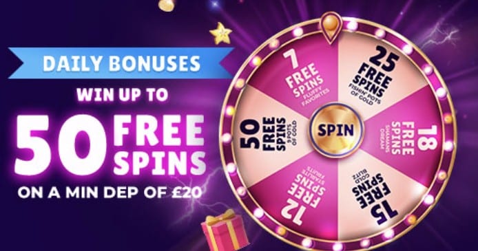 Fantastic Spins 50 Free Spins Promo Poster Bonusmenu