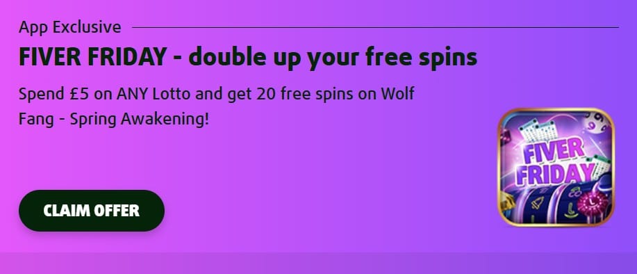Lottoland fiver Friday Promo