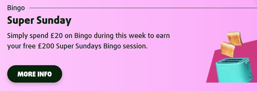Lottoland Super Sunday Bingo Promo Bonusmenu