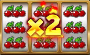 Symbol Full reels Stacked symbols slot Flaming Fruit Deluxe by Tom Horn Gaming