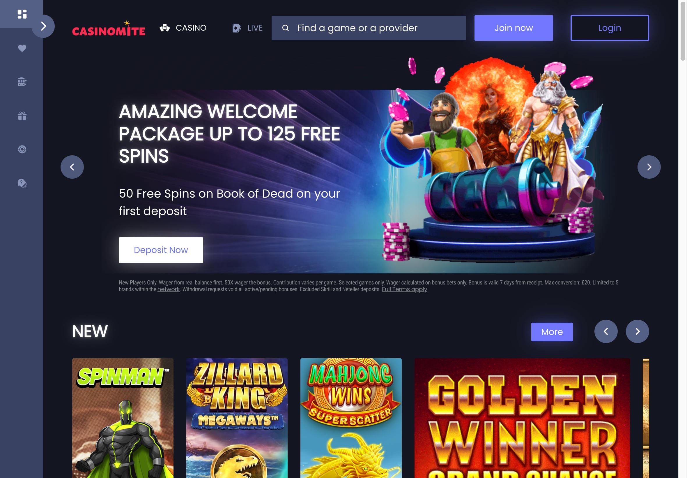 Casinomite Signup