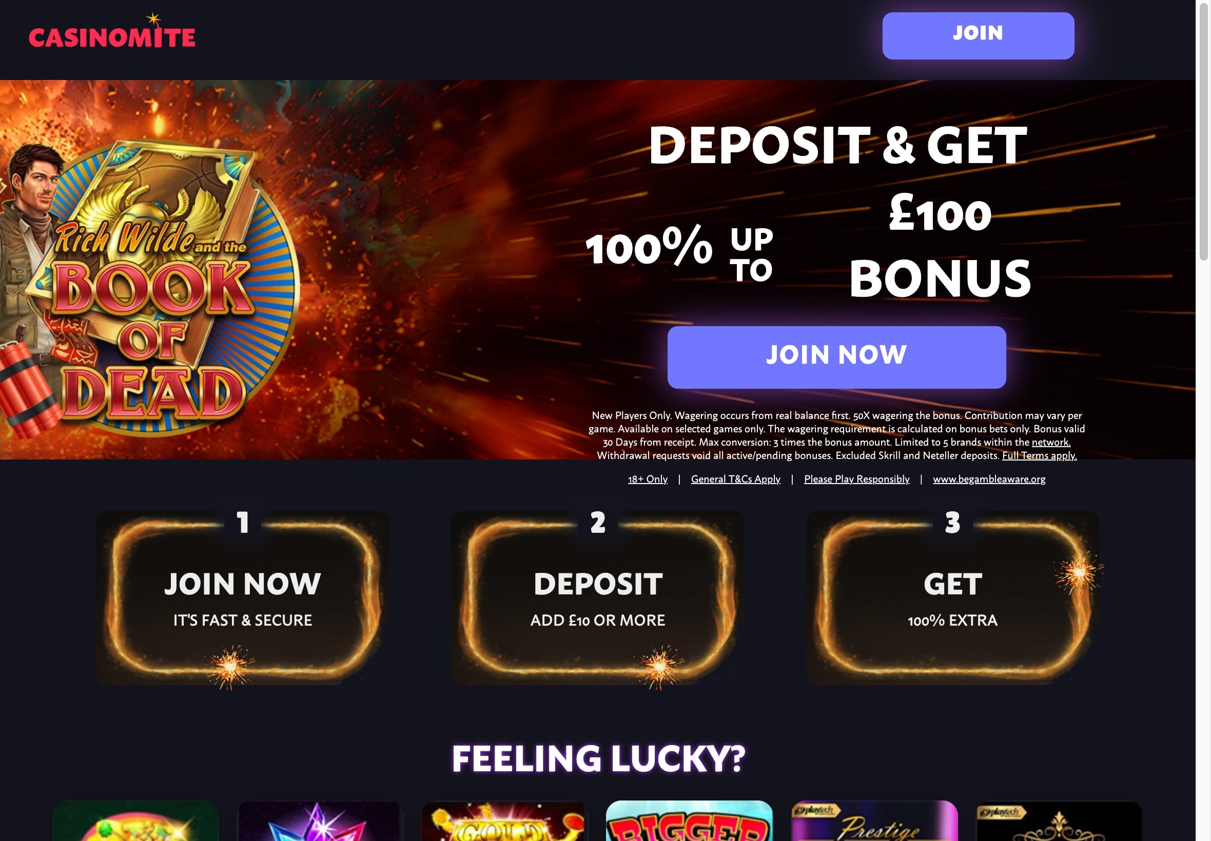 Casinomite Casino Welcome Bonus