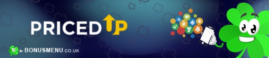 PricedUp Casino Mobile Small Banner Bonusmenu
