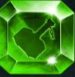 Symbol Green stone with hammer slot Triple Thunder by Tom Horn Gaming