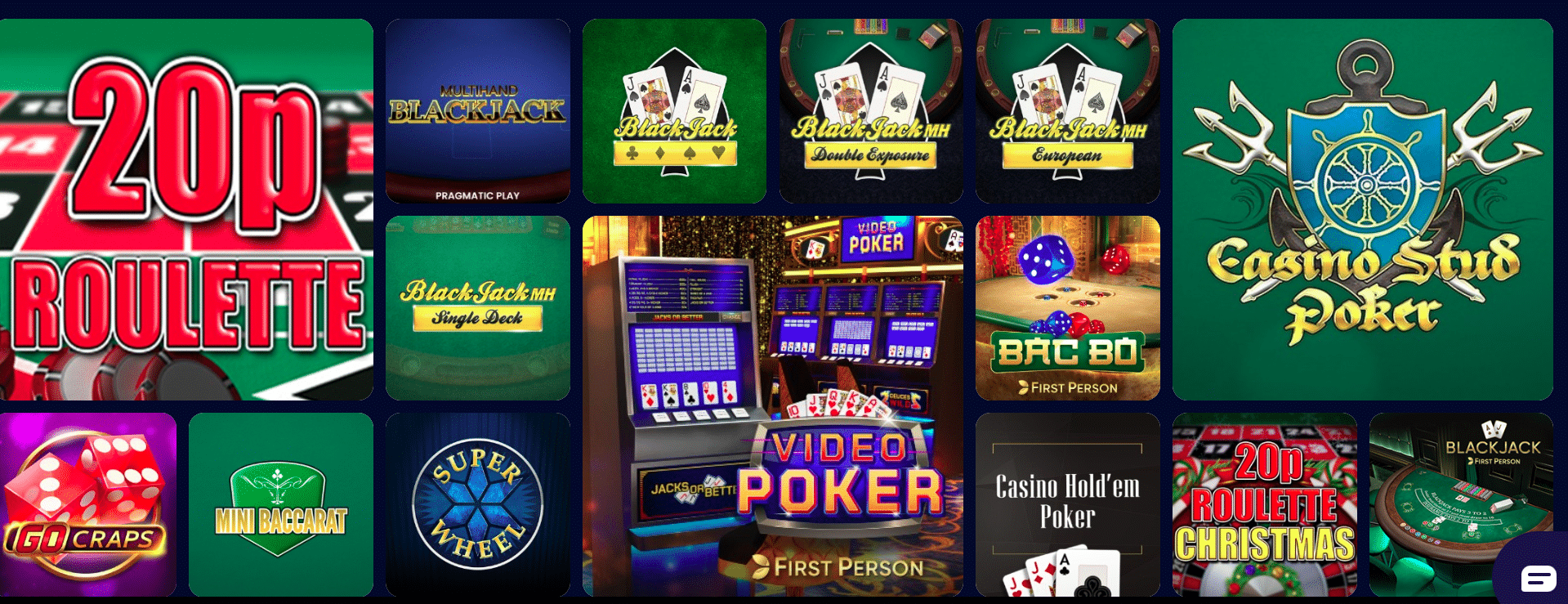 Winomania Casino Table Games