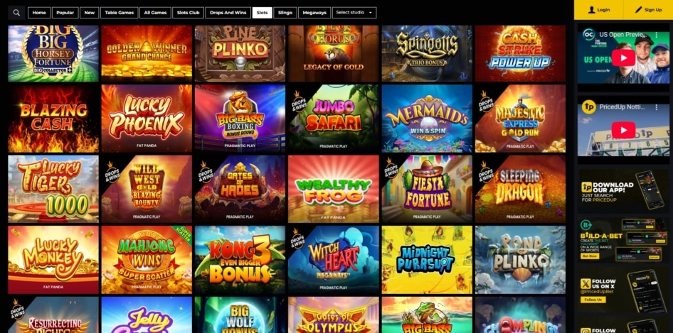 Slots at Priced Up Casino