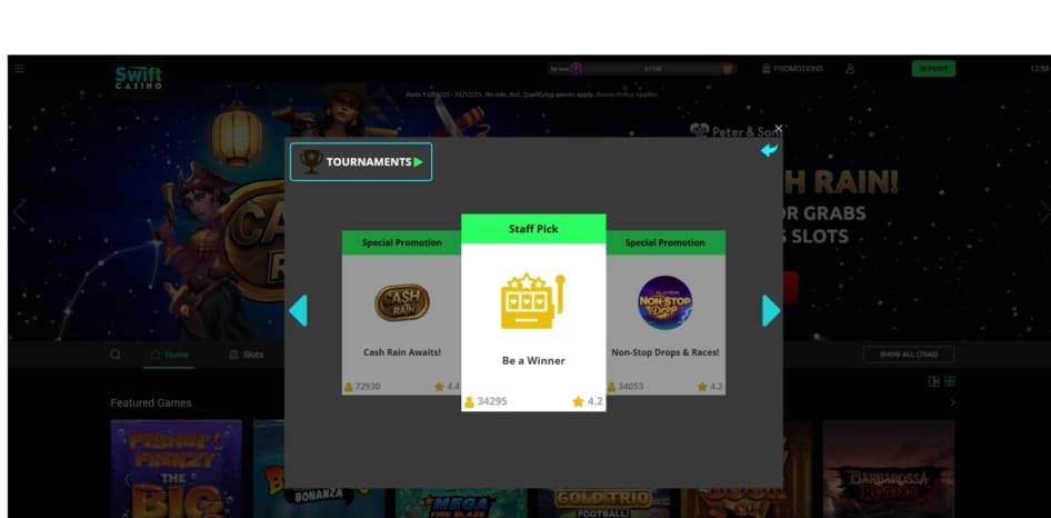 Daily Picks at Swift Casino