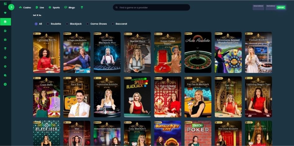 Live Dealer games at The Online Casino