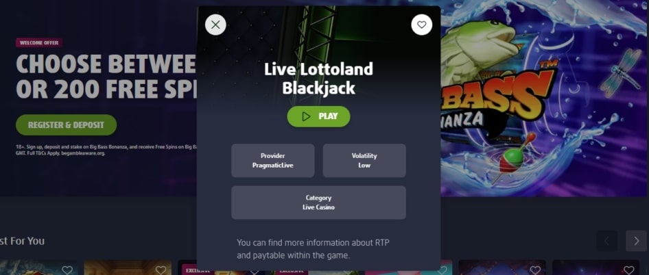 Lottoland Casino Blackjack