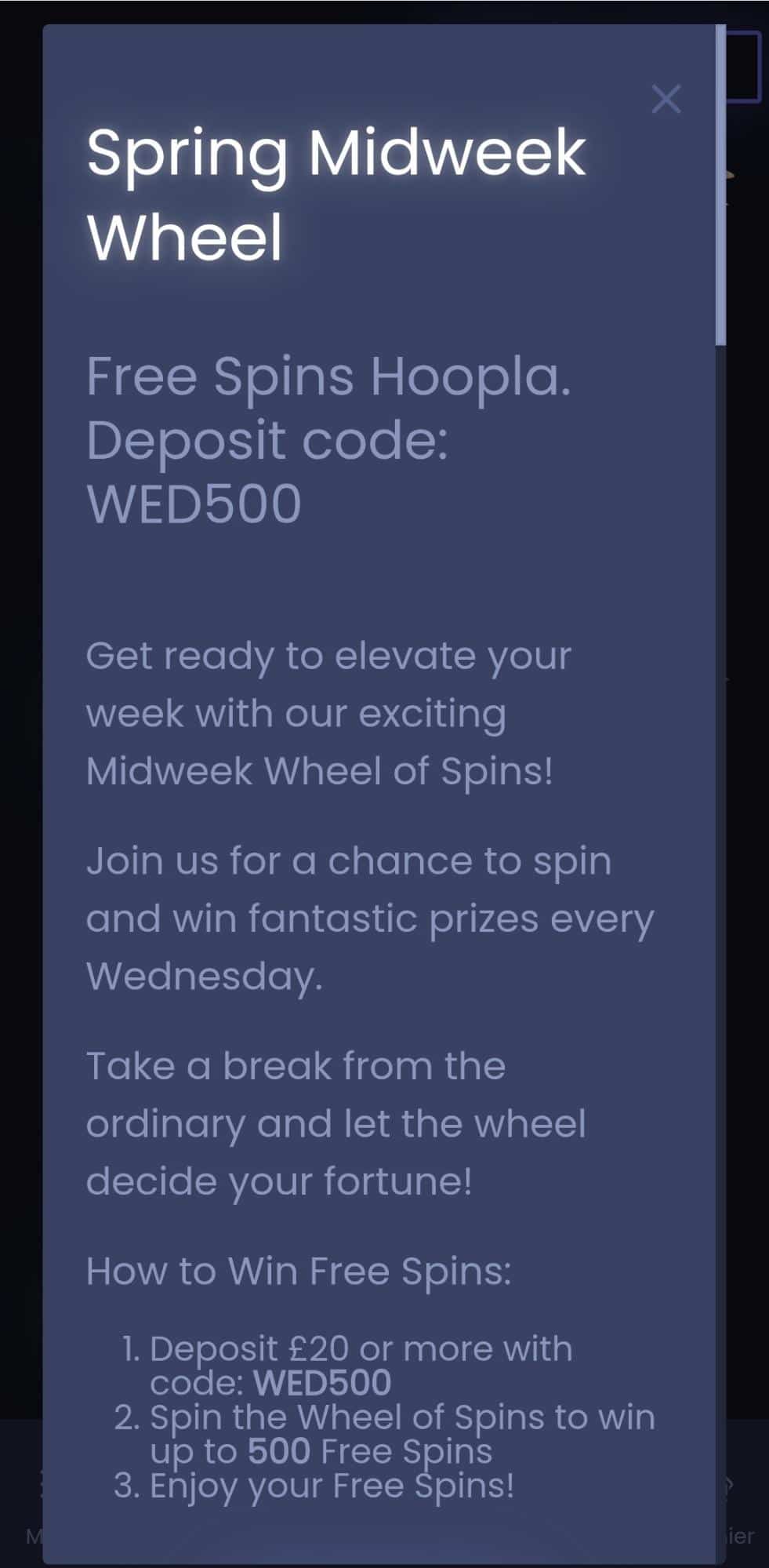 Winissimo Free Spins Hoopla