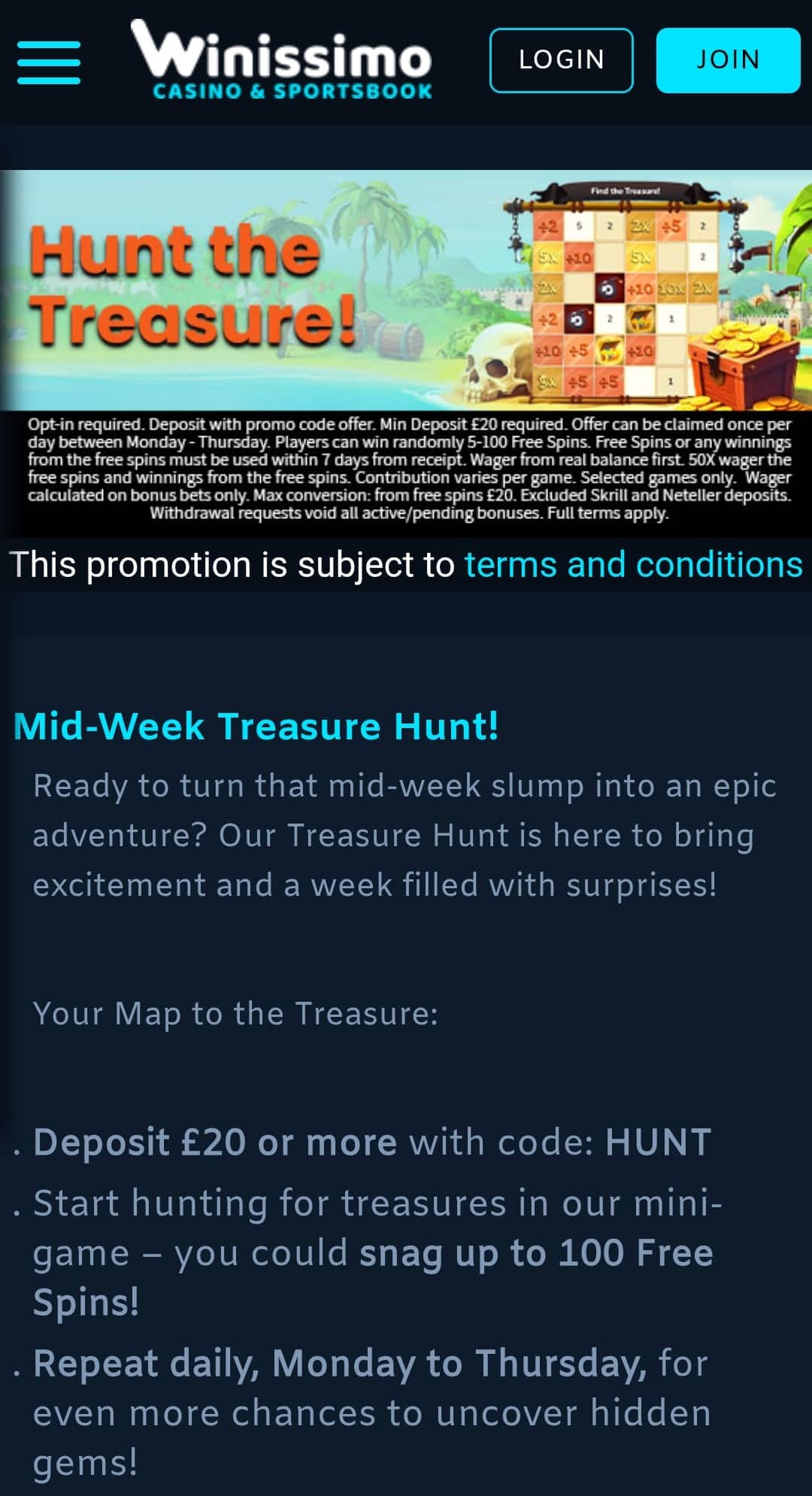 Winissimo Casino Promo Codes